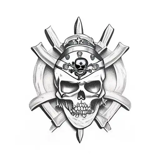 father and two sons pirates tattoo design idea