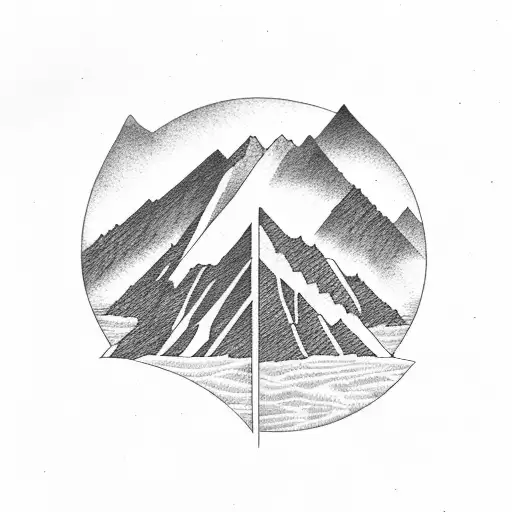 lone peak mountain from wasatch range tattoo design idea