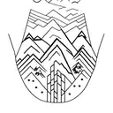 lone peak mountain from wasatch range tattoo design idea