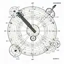 circle of fifths stilish guitar tattoo design idea