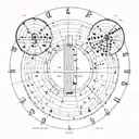 circle of fifths stilish guitar tattoo design idea