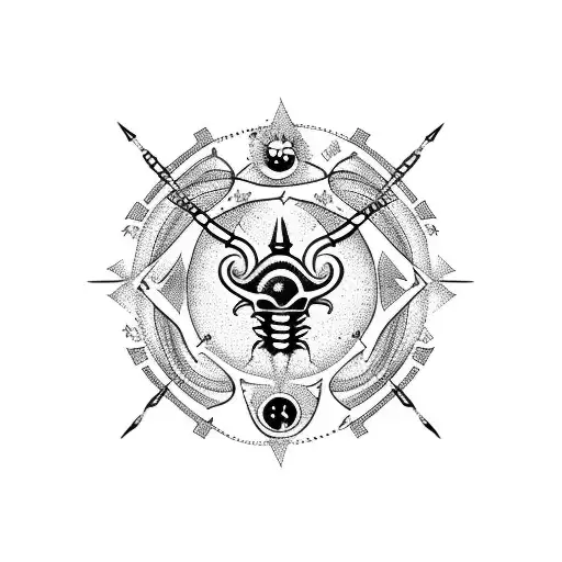 scorpio zodiac constellation tattoo design idea