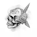skull indian evil tattoo design idea