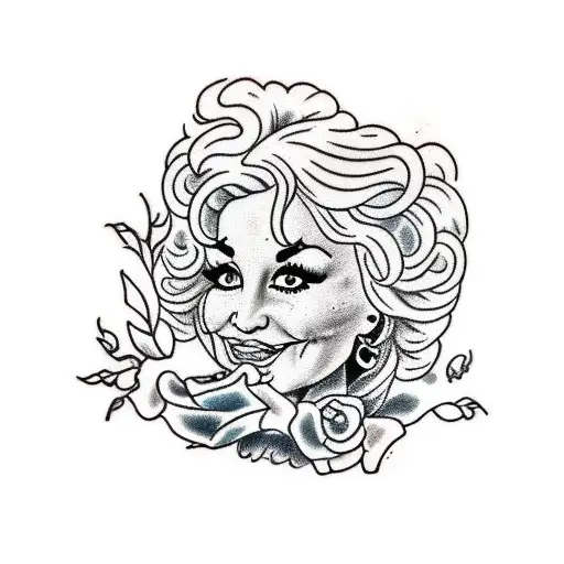 Dolly Parton tattoo design idea