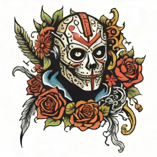friday the 13th flash sheet tattoo design idea