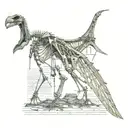 pterodactyl skeleton tattoo design idea