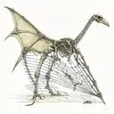 pterodactyl skeleton tattoo design idea