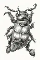 scarab beetle tattoo design idea