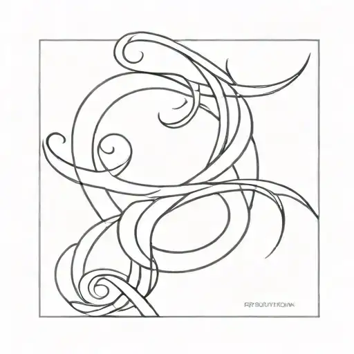 go with the flow tattoo design idea