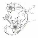 go with the flow tattoo design idea
