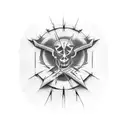 System of a down hand logo tattoo design idea