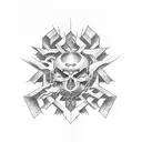 System of a down hand logo tattoo design idea