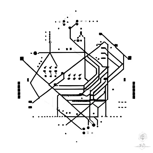A tattoo design inspired by the client's occupation as a software engineer, with a minimalist depiction of binary code or computer circuitry tattoo design idea