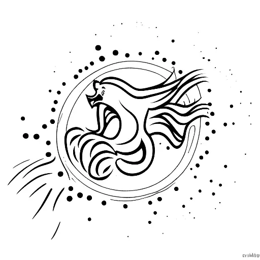 A minimalist volleyball player diving to save the ball tattoo design idea