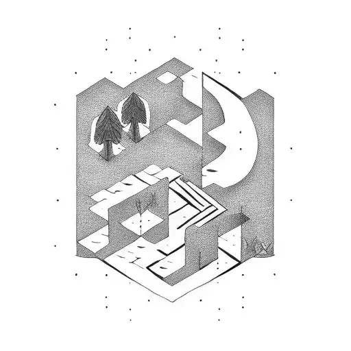 Zen garden tattoo design idea