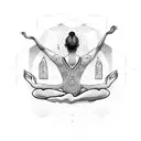 Yoga pose tattoo design idea