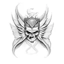 angel and devil tattoo design idea