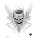 angel and devil tattoo design idea