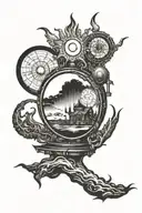 the sun also rises Fahrenheit 451 Burning Man tattoo design idea