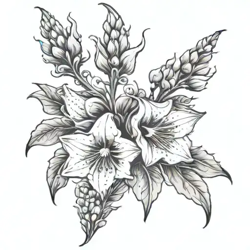 foxglove tattoo design idea