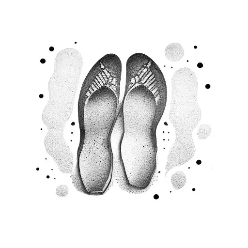footprints  tattoo design idea