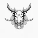 bull head tattoo design idea