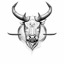 bull head tattoo design idea