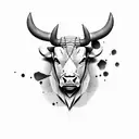 bull head tattoo design idea