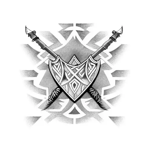 Scottish Claymore tattoo design idea