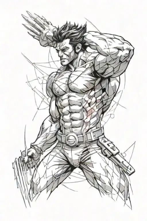  I want it to be X-Men themed and to have the characters Wolverine, Gambit, N tattoo design idea