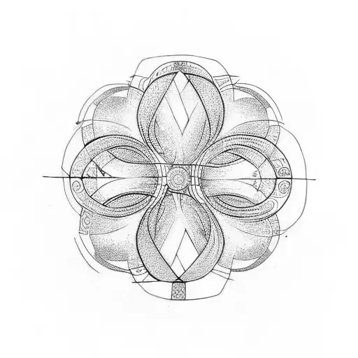 four circles in a line, one colored in black the others are hollow tattoo design idea
