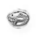 Alligator with Golf Ball tattoo design idea