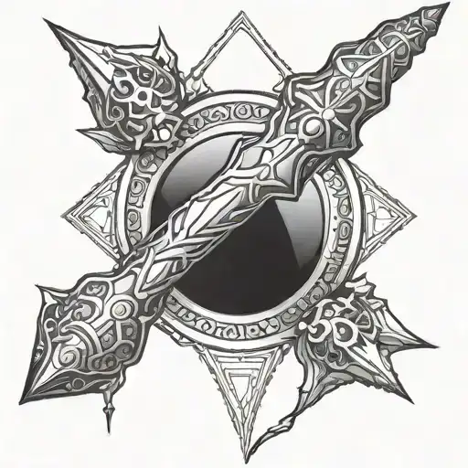 mace weapon  tattoo design idea