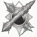 mace weapon  tattoo design idea