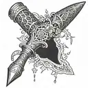 mace weapon  tattoo design idea