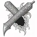 mace weapon  tattoo design idea