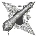 mace weapon  tattoo design idea