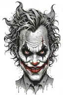Joker face tattoo design idea