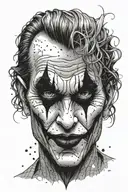 Joker face tattoo design idea