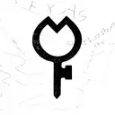 Old Key Consisting of the letters MQP tattoo design idea