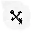 Old Key Consisting of the letters MQP tattoo design idea