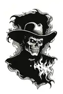 cowboys from hell fire tattoo design idea