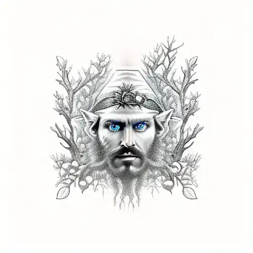 forêt elf lors of the ring tattoo design idea