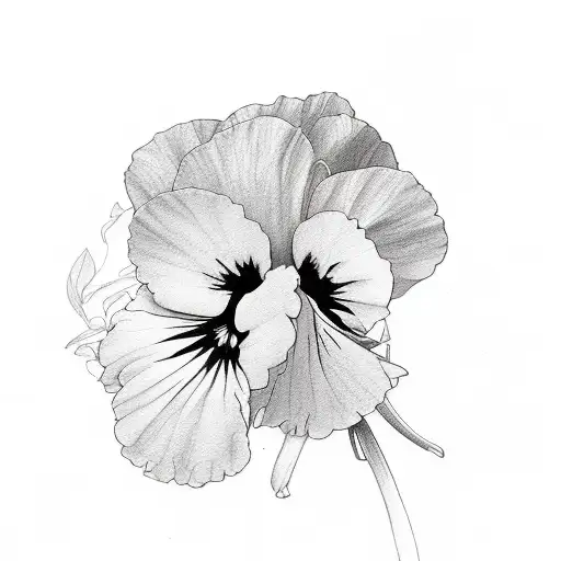 pansies tattoo design idea