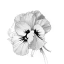 pansies tattoo design idea