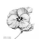 pansies tattoo design idea