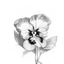 pansies tattoo design idea