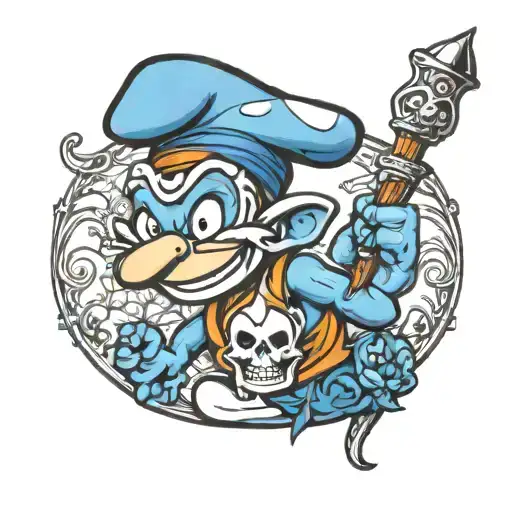 Smurf tattoo design idea