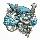 Smurf tattoo design idea