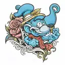 Smurf tattoo design idea